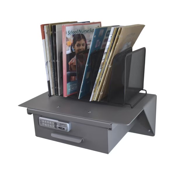 Aluminum Wall/Under Counter Mounted Work Surface with Large Lockable E, Omnimed, Mfr#: 183030_183036AT